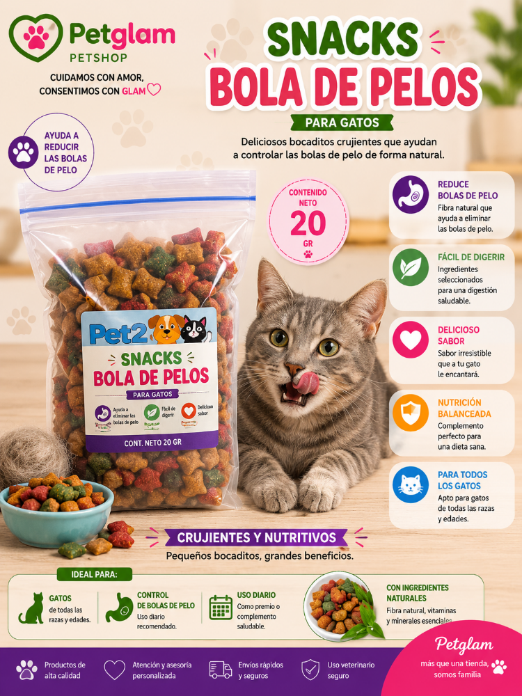 SNACKS BOLA DE PELOS 20 GR