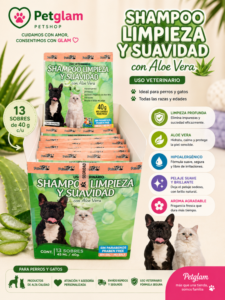 SOBRES SHAMPOO LIMPIEZA Y SUAVIDAD  40 GR