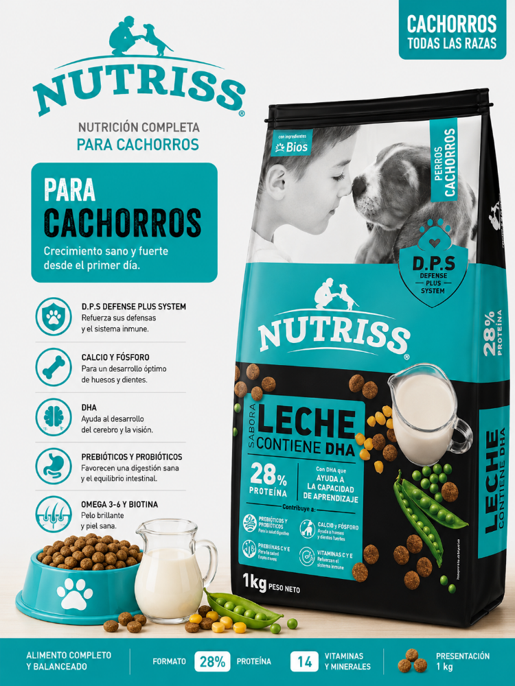 NUTRISS CACHORROS SABOR LECHE* 1 KL
