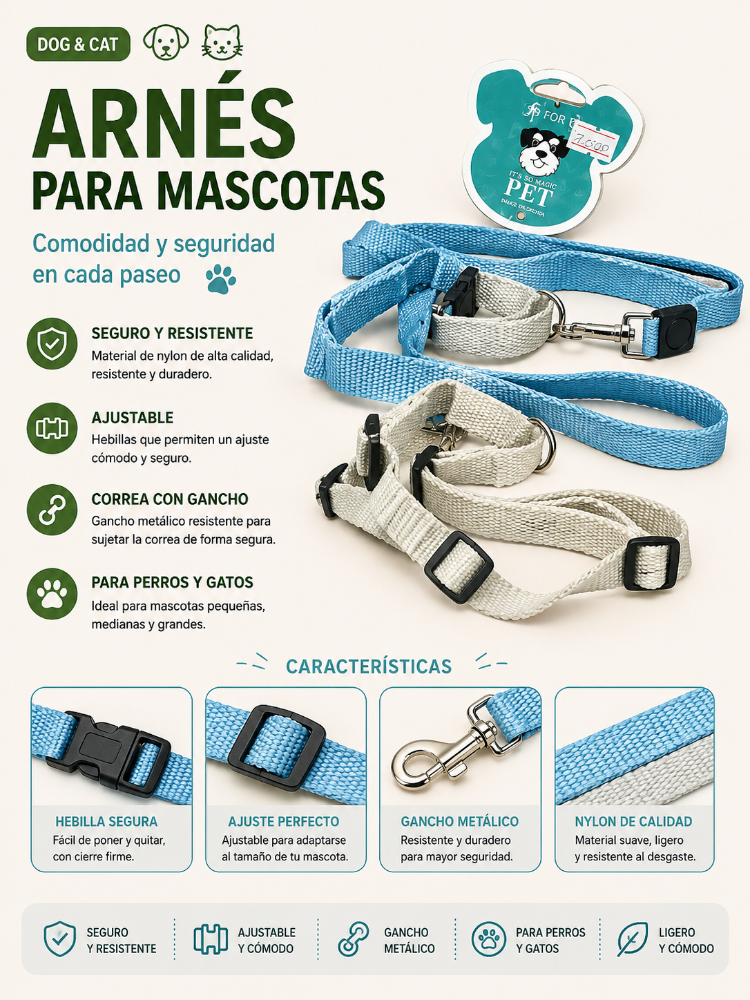 HARNES PARA MASCOTAS MP1738