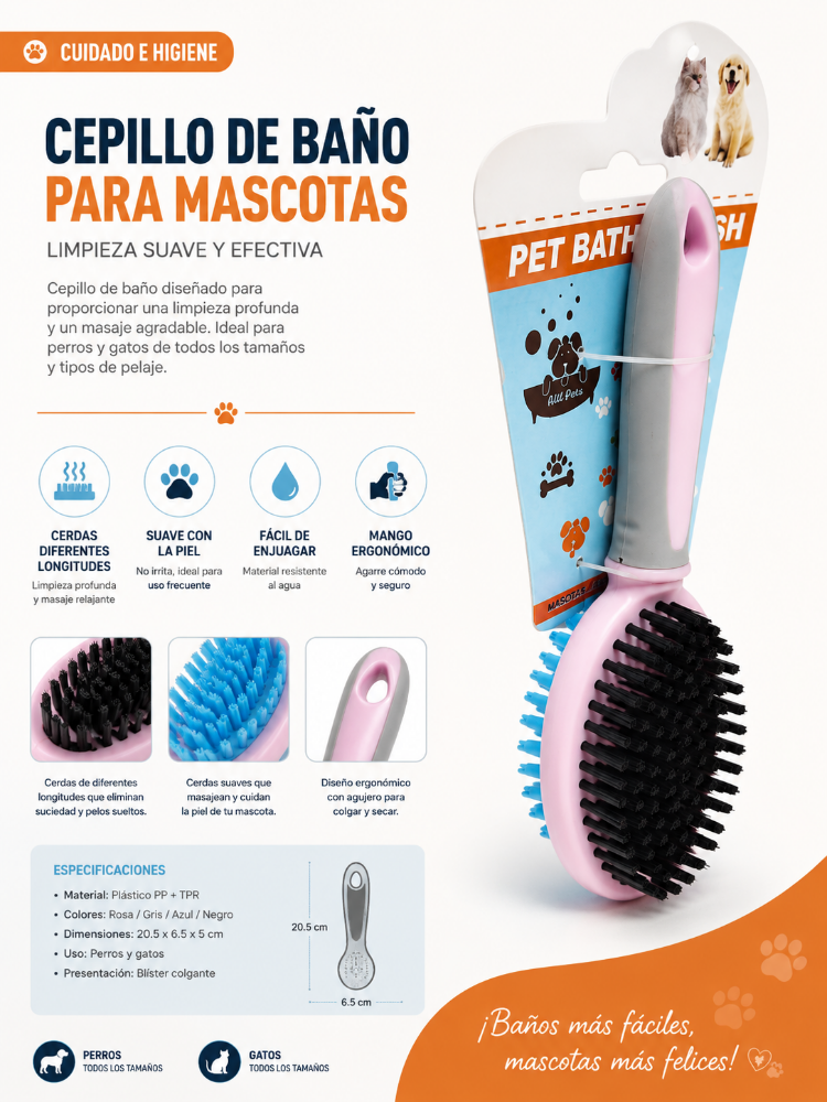 CEPILLO MASCOTAS MP0826