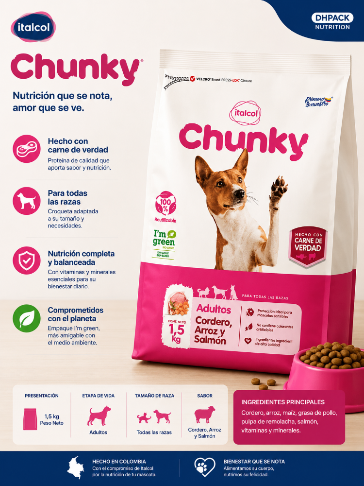 CHUNKY ADULTO CORDERO 1.5 KG