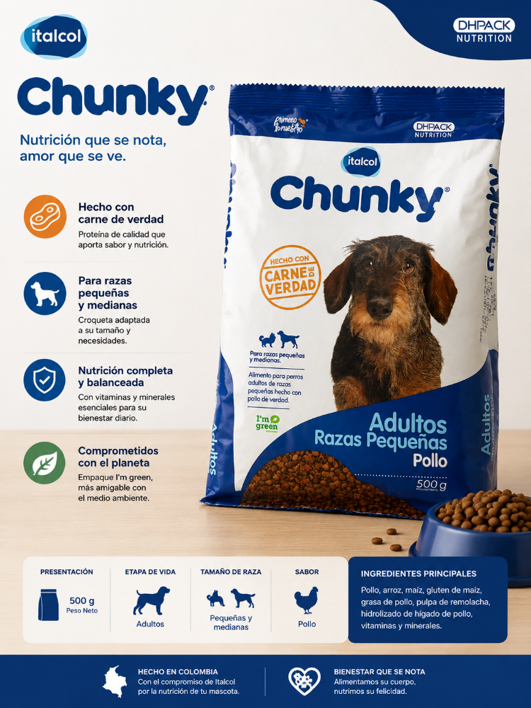 CHUNKY AULTO RAZAS PEQUEÑAS 500 G
