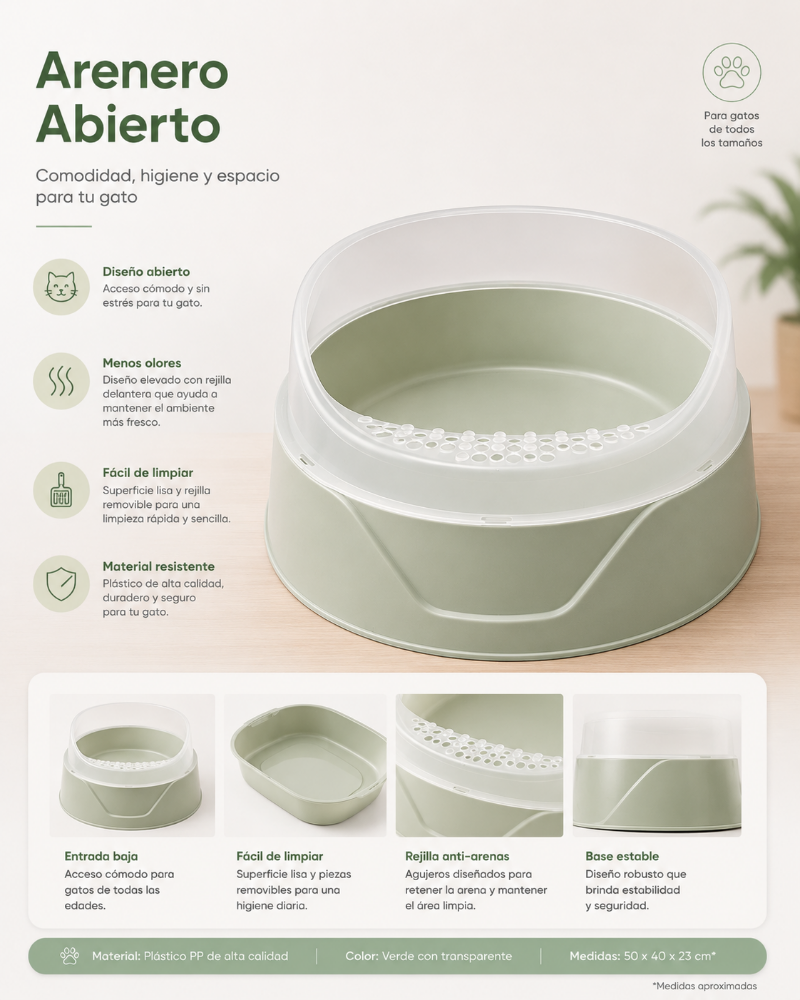 ARENERO PARA GATO ABIERTO MP0357A