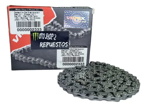 CADENILLA DISTRIBUCION GSX150/ GIXXER/GS125 /CBZ160E-STORM 125/BOMBER 150 VICTORY(2X3-100L)