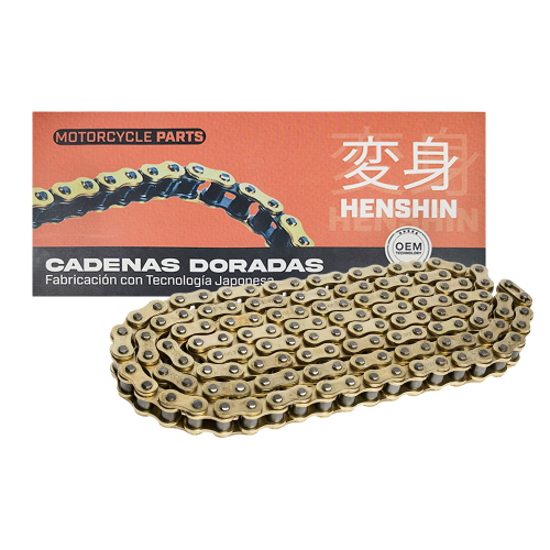 CADENA 428HX132L HENSHIN   DORADA