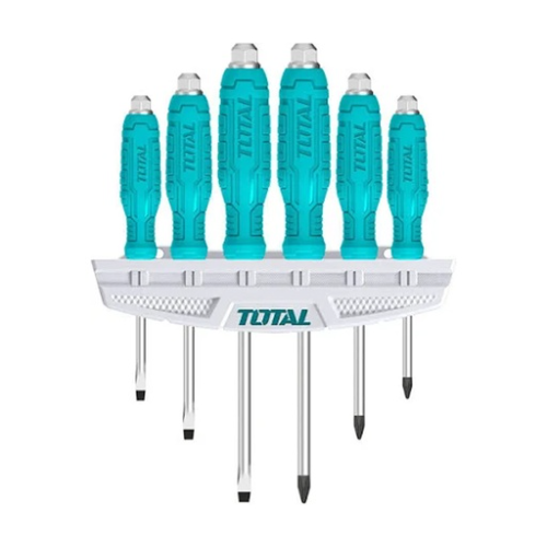JUEGO DESTORNILLADORES X 6 PCS DE GOLPE CROMO VANADIUM TOTAL