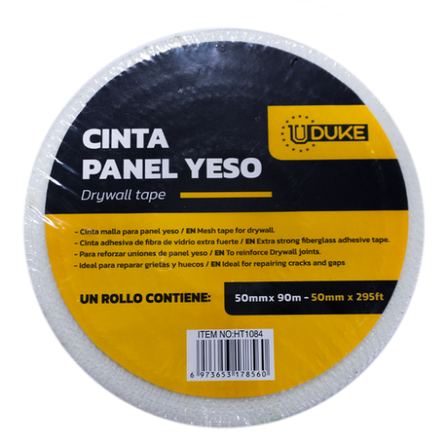 CINTA MALLA PANEL YESO FIBRA DE VIDRIO X 90M 2 PUL UDUKE (HT1084)