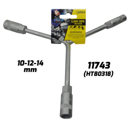 LLAVE COPA EN Y CON CUADRANTE UDUKE 10-12-14 MM