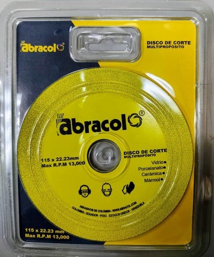 DISCO CORTE VIDRIO Y CERAMICA ABRACOL MULTIPROPOSITO