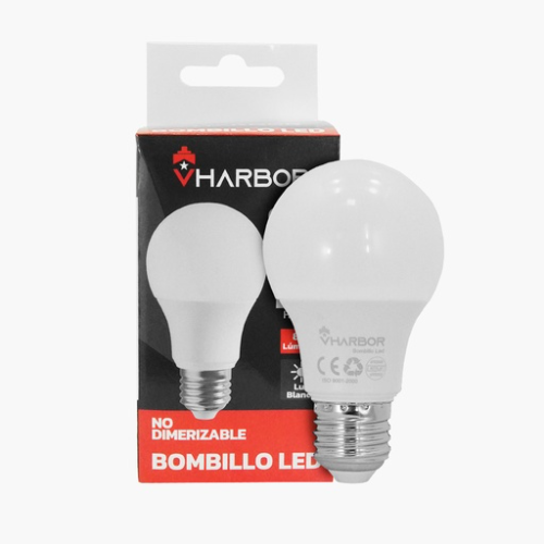 BOMBILLO LED 9W VHARBOR LUZ DIA E27 (6500K)(A60 )