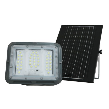 REFLECTOR LED 100W LUZ DIA + PANEL SOLAR (IP65) (6400K)(23071) CON SENSOR