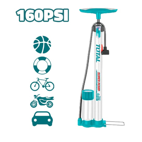 INFLADOR DE PIE 140PSI CON SOPORTE TOTAL
