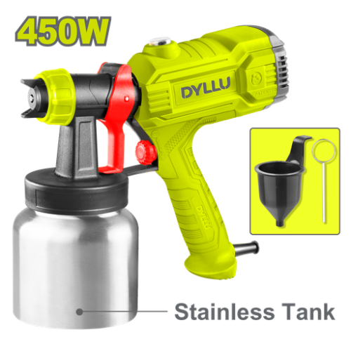 PISTOLA PINTAR ELECTRICA 800ML 450W VASO METALICO DYLLU