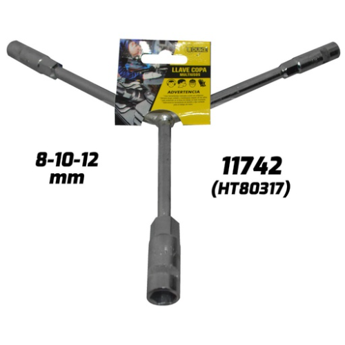 LLAVE COPA EN Y CON CUADRANTE UDUKE 8-10-12 MM