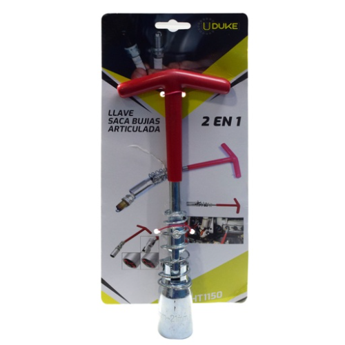 LLAVE SACA BUJIAS 2 EN 1 ARTICULADA 16MM Y 21MM