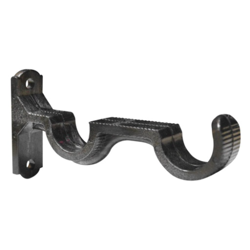 ACCESORIO CORTINERO SOPORTE MURO DOBLE CAFE DE 3/4