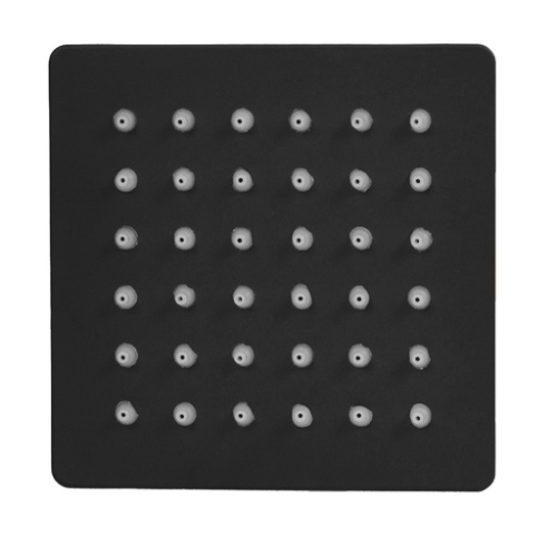 DUCHA REGADERA UDUKE NEGRA ACERO INOXIDABLE 4 CUADRADA