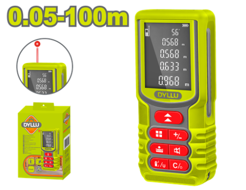 MEDIDOR DE DISTANCIA LASER 100M LUZ ROJA DYLLU