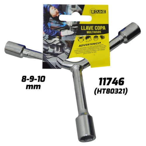 LLAVE COPA EN Y CORTA UDUKE 8-9-10 MM