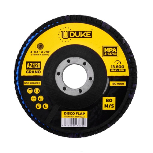 DISCO FLAP UDUKE 4 1/2 GRANO 100 (115MM X 22MM)