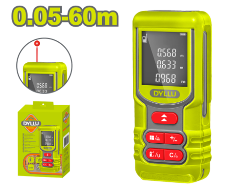 MEDIDOR DE DISTANCIA LASER 60M LUZ ROJA DYLLU
