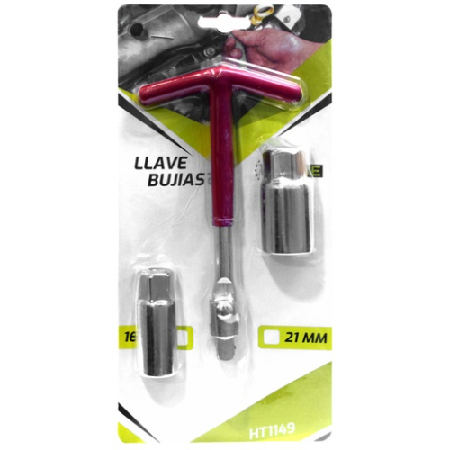 LLAVE SACA BUJIAS EN T X 3PCS 16MM Y 21MM