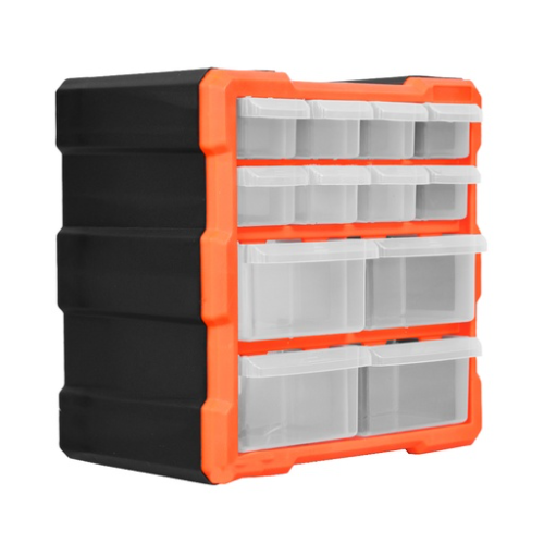 BANDEJA ORGANIZADORA 4 GAVETAS MEDIANAS Y 8 PEQUENAS PLASTICAS (26*26*16 CMS)