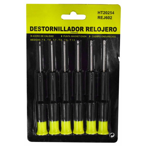 DESTORNILLADOR UDUKE TORX CELULAR X 6 ABANICO (JUEGO) (RF8153)