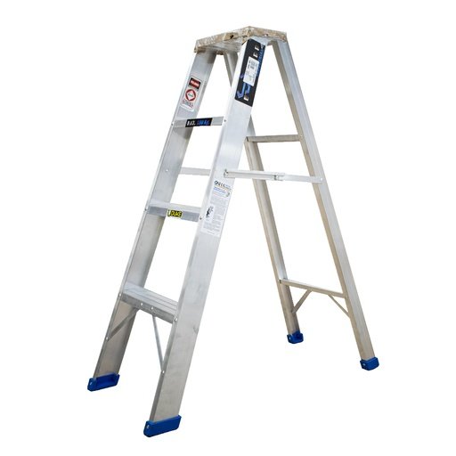 ESCALERA DE ALUMINIO 3 PELDAÑO 4 PASOS T-1 INDUSTRIAL CAP 180 KILOS