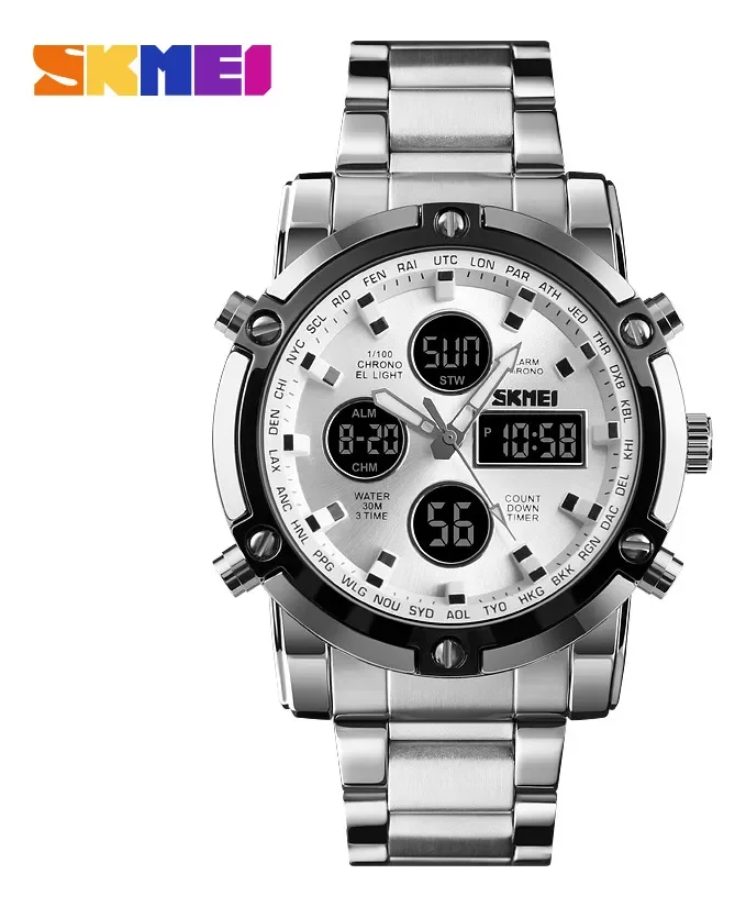 Reloj Skemei 1389 Plateado Acero Inoxidable