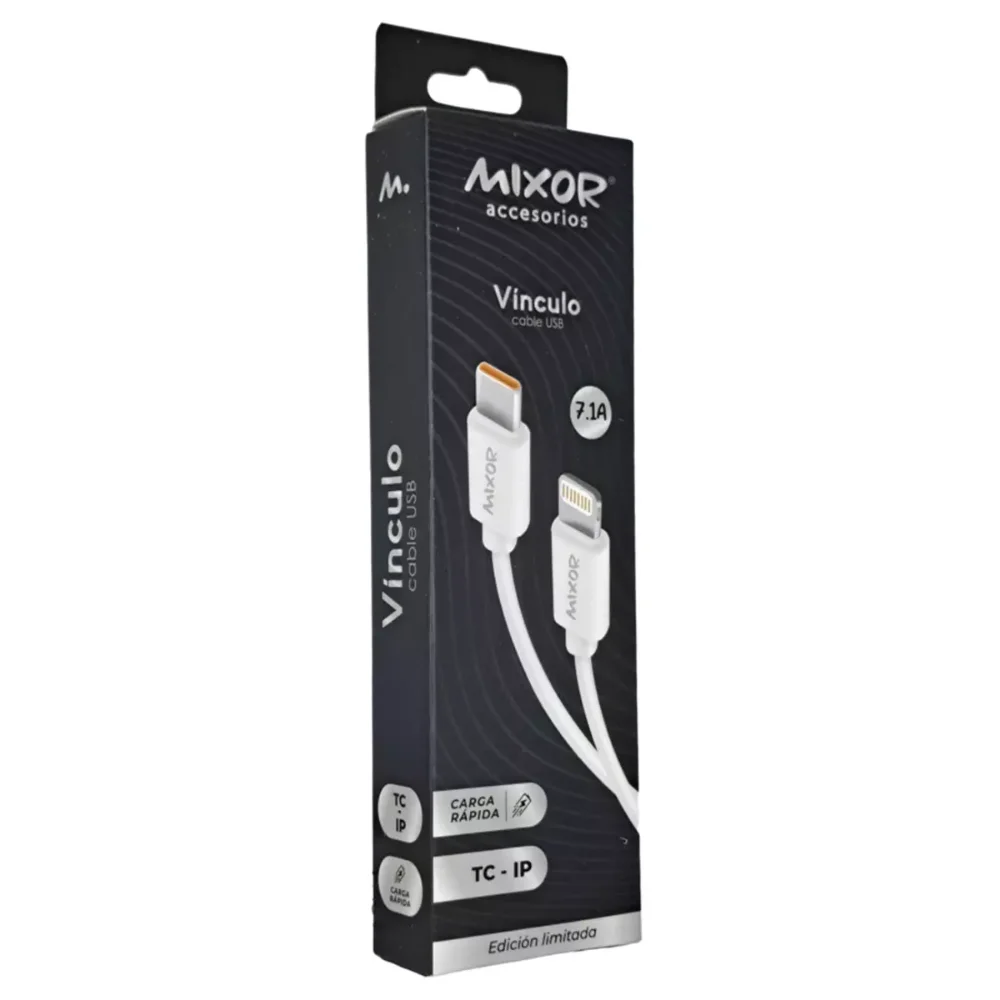 Cable De Datos Tipo C a IPhone VÍNCULO 7.1A Mixor Blanco