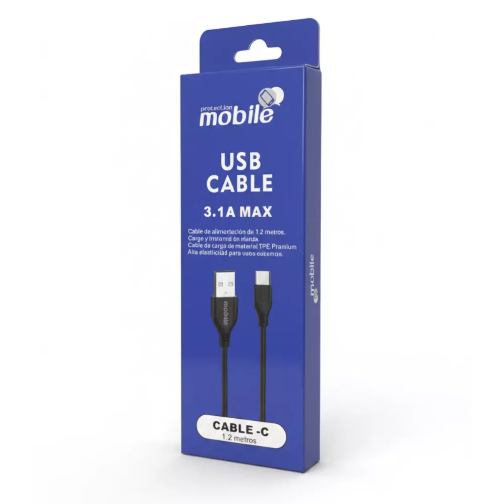 Cable de Datos Tipo C a IPhone 18w 1.2mt  negro