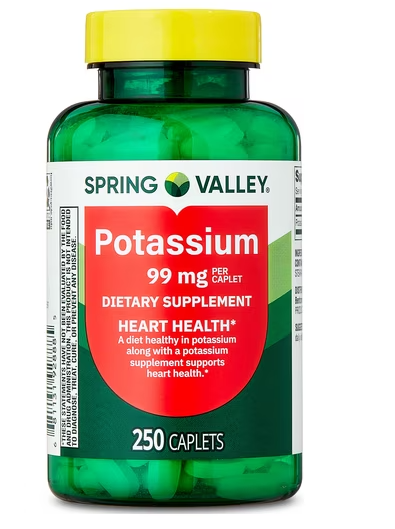 POTASIUM 99MG 250 TABLETAS SPRING VALLEY