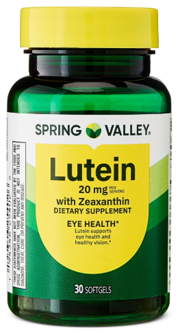 LUTEIN 20MG DE 30 CAPSULAS SPRING VALLEY