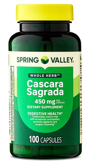 CASCARA SAGRADA 450MG DE 100CAP SPRING VALLEY