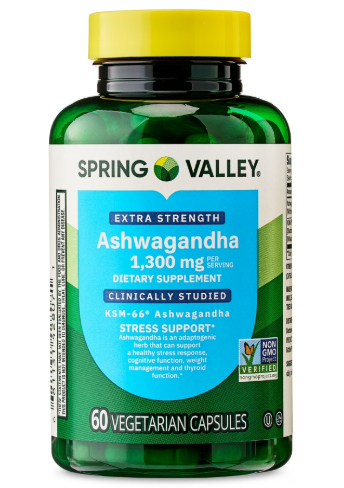 ASHWGANDHA 1300MG DE 60CAP SPRING VALLEY