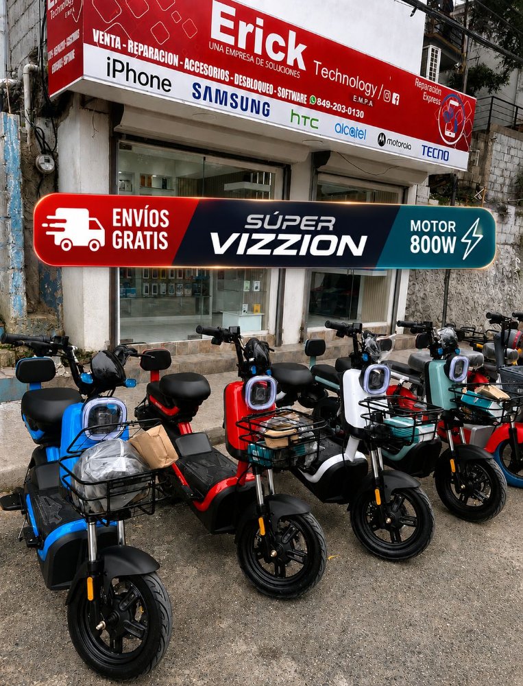 BICICLETA ELETRICA SUPER VIZZION  800W