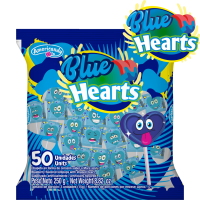chupeta pink blue hearts x 50 (100)