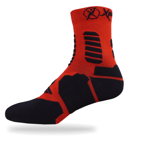 Medias Maraton 6" Rojo -Negro