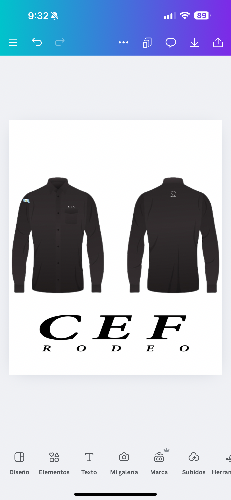 Camisa CEF Negra Dama