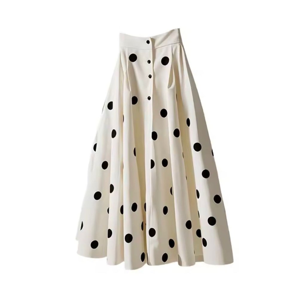 Falda maxi blanca POLKA DOT