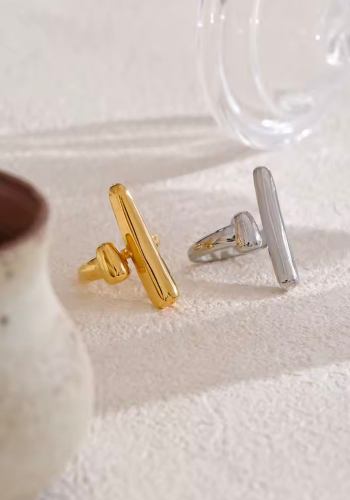 Anillo ajustable un lado metal largo otro corto
