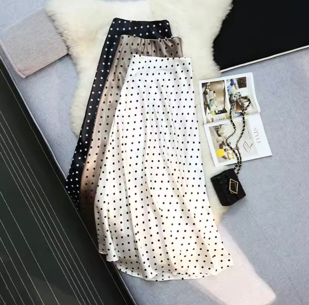 Falda saten POLKA DOT 3 colores
