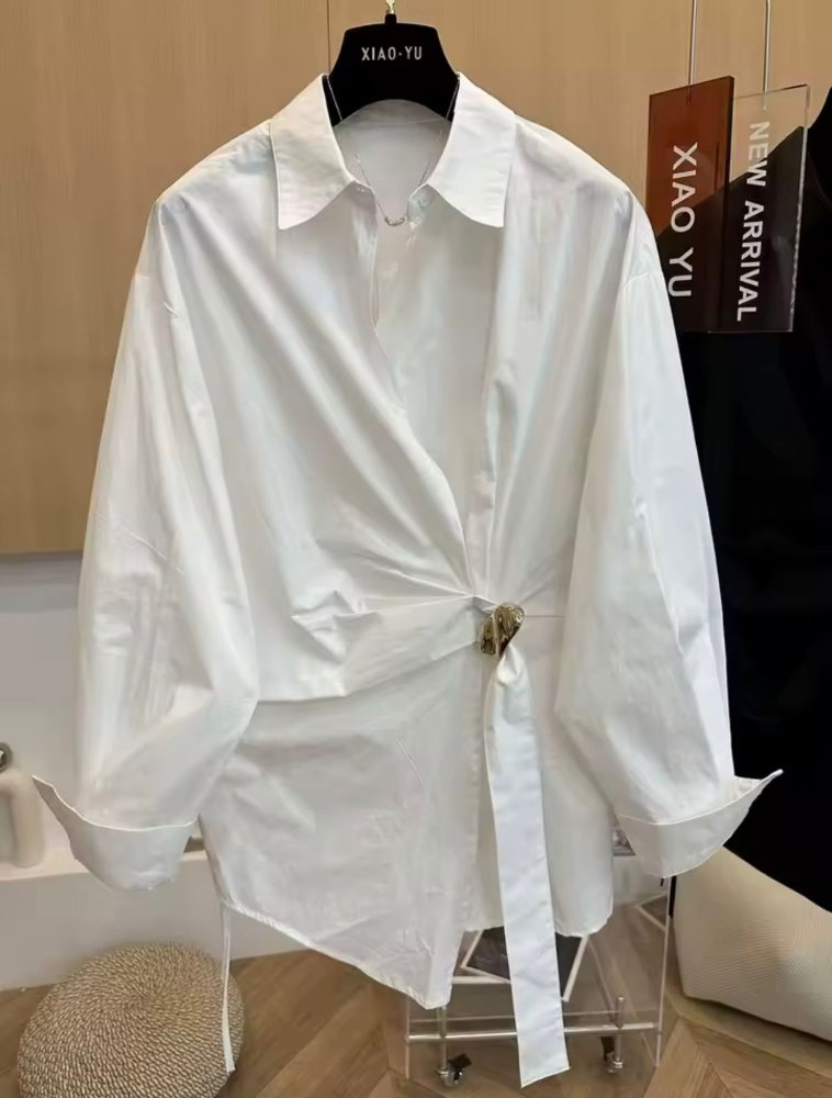 Camisa manga larga Over size detalle dorado 3 colores