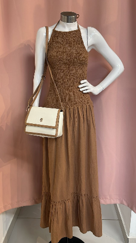 Vestido tirantes elastico en pecho 2 colores AND NOW THIS talla ML