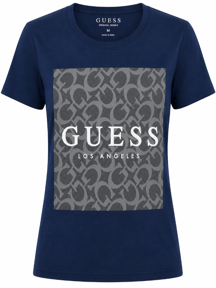 Camiseta para mujer Guess navy logo