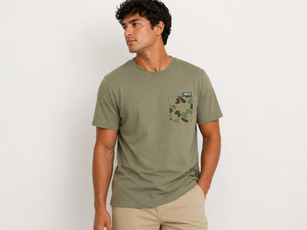 Camiseta Yeti camo pocket