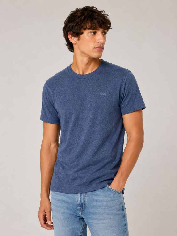 Camiseta Básica Hollister medium blue