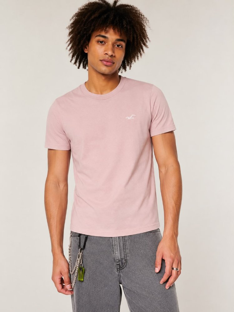 Camiseta Básica Hollister durazno